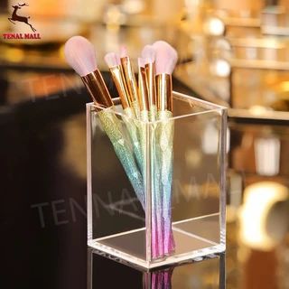 Make Up Organizer แปรงแต่งหน้าพลาสติกหม้อเก็บอะคริลิคสําหรับผู้ถือเครื่องสําอางโต๊ะเครื่องสําอางค์คอนเทนเนอร์