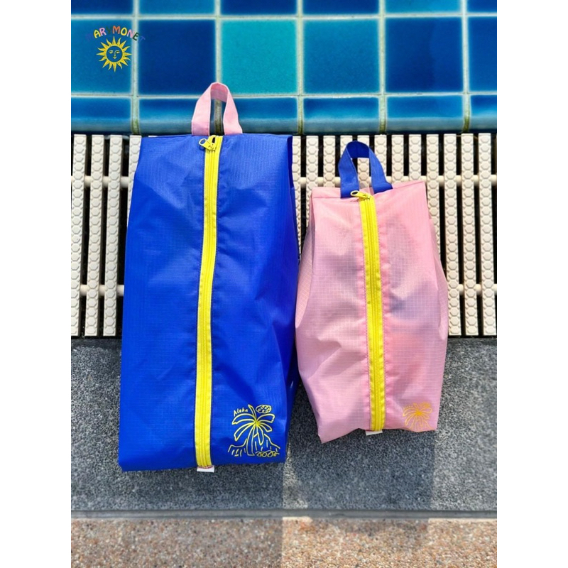 Travel Set 🌴vol.1 กระเป๋าจัดเสื้อผ้า เซต2 ใบ ผ้าสะท้อนน้ำ จัดเก็บเสื้อผ้า กระเป๋าเก็บรองเท้า กระเป๋าcamping จัดสรรของ