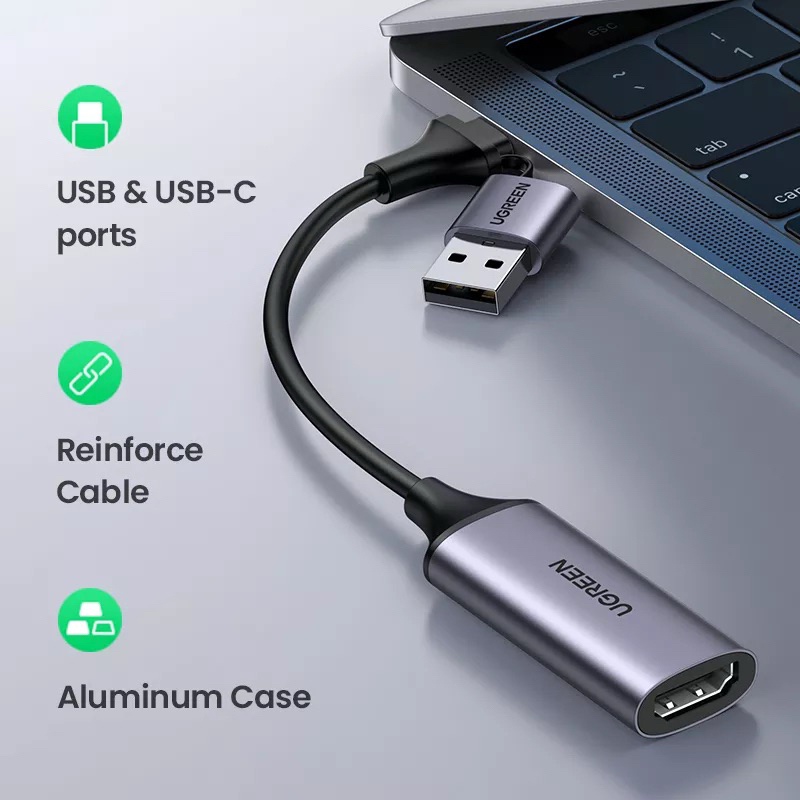 CM489/40189 Video Capture Card Single HDMI Input Ugreen แคปเจอ การ์ด ออกใบกำกับภาษีได้