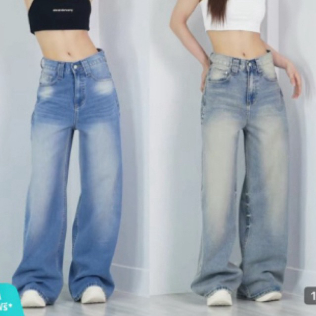 Valaw bkk jeans blossom ยีนส์ขาบาน bluemoon size L