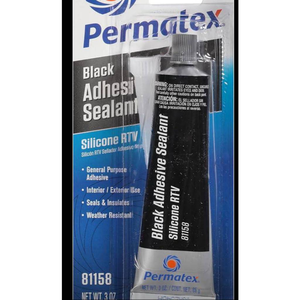 Permatex #16BR (81158) Black Silicone กาวยางซิลิโคนสีดำ ซีลกันรั่วซึม Size 3oz./85g. U.S.A.