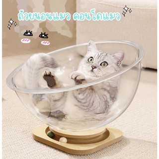 COD🔥2 in1 โดมแมว รังแมวแคปซูลอวกาศ หลุมอวกาศ ที่นอนแมว บ้านแ…