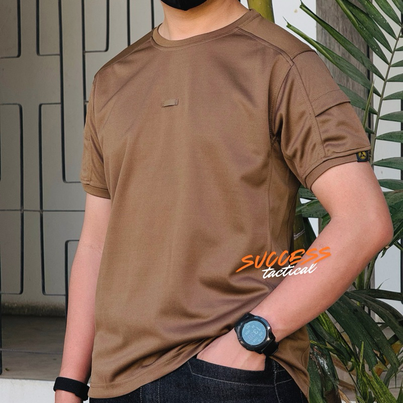 เสื้อยืดแขนสั้นยุทธวิธี ผ้าโพลีเอสเตอร์ ระบายอากาศได้ดี Man ผู้ชาย Clothing