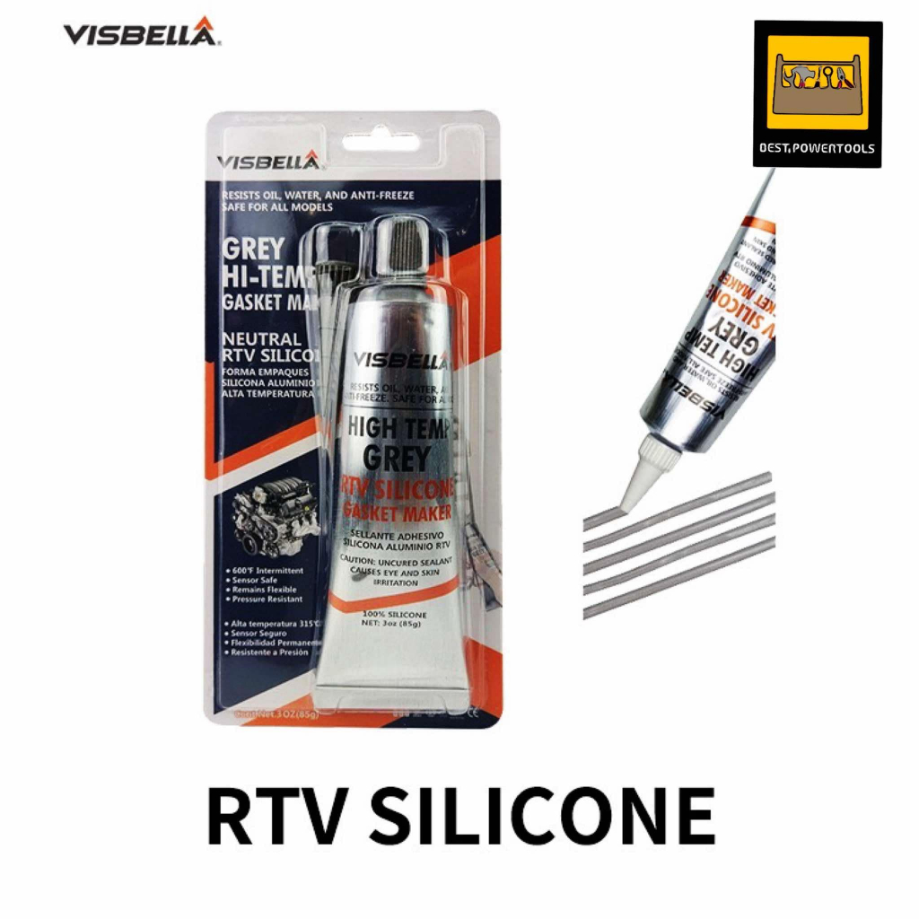 VISBELLA กาวทาปะเก็นซิลิโคน ทนความร้อนสูง เหมาะสำหรับ ปะเก็นเครื่อง ฝาสูบ ท่อไอดี วาล์ว ขนาด 85 กรัม สีเทา ราคา ถูกที่สุด ดีลบีเคเค แกลเลอรีภาพที่ 4