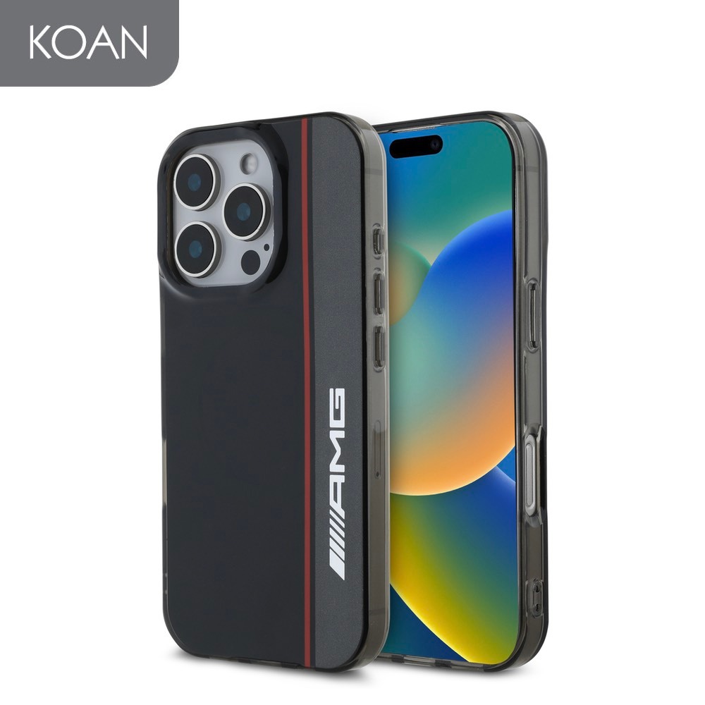 เคสมือถือ MERCEDES AMG Bow Lines Transparent Double Layer Msafe Case for iP 16 Pro / 16 Pro Max - Black