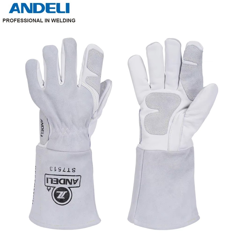 ANDELI ถุงมือเชื่อม13" สีเทา / สีแดง / สีน้ำเงิน