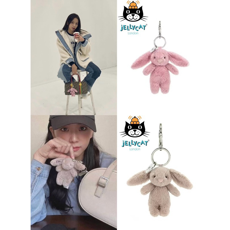 พวงกุญแจ Jellycat bunny ตุ๊กตาน่ารัก ขนนุ่ม เจนนี่และจีซูใช้ฮิตมาก