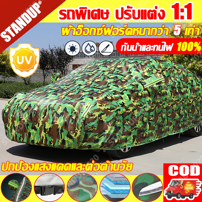 สินค้าจุดจัดส่งในวันเดียวกัน! ผ้าคลุมรถFullใช้ได้กับรถทุกรุ่น ฟรีถุงเก็บของ กันแดดป้องกันฝุ่น ผ้าคลุมรถยนต์ ผ้าคลุมรถ