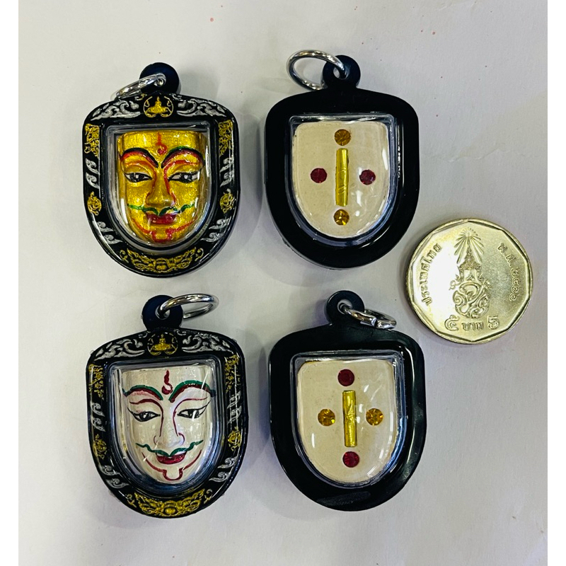 หน้ากากพระลักษณ์หน้าทอง อุดหนุนดวงชะตานะเมตตามหานิยม เนื้อผงว่านมหาเมตตา มีไว้ไม่ต้องลงนะหน้าทองก็ได้เพราะมีผลเท่ากัน - รูปที่ 3