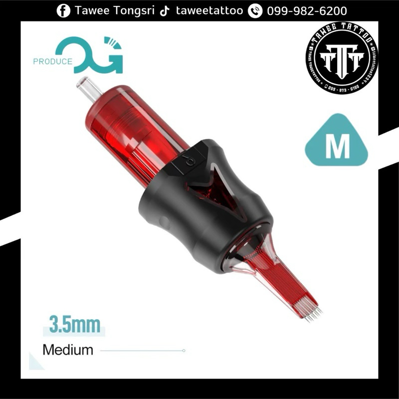 OG CARTRIDGE RED เบอร์ M รหัส 10 (1 กล่อง 10​ เล่ม​)