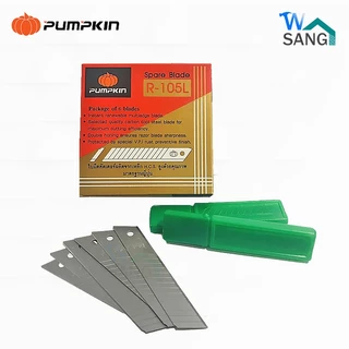 ใบมีดคัตเตอร์ รุ่น ใบใหญ่ PUMPKIN R-105L 60 ใบ/กล่อง @wsang
