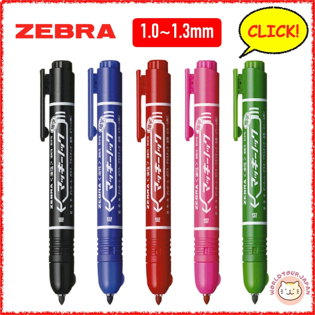 ZEBRA / Mckee Click Permanent Marker / Fine / Line Weight 1.0 to 1.3mm  [ DIRECT FROM JAPAN ]