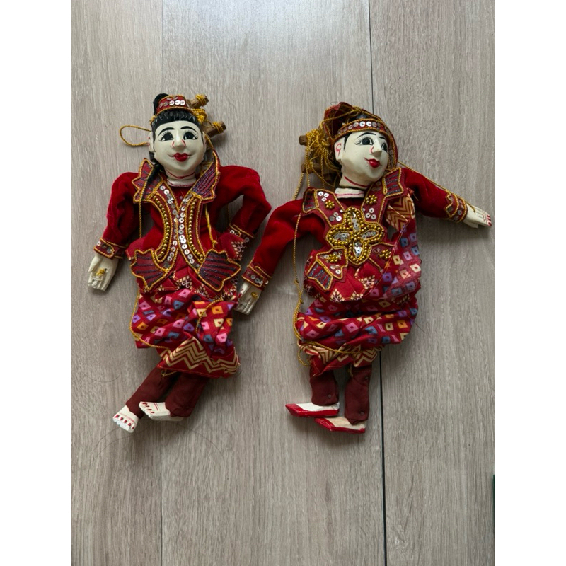 ตุ๊กตาหุ่นสาย ศิลปะพม่า (Yoke Thay) หุ่นกระบอก งานฝีมือ