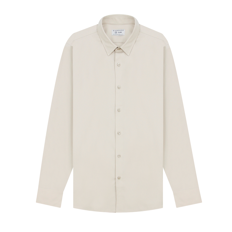 GIORDANO เสื้อเชิ้ตผู้ชาย Men's Twill Easy Care Shirts 01044005