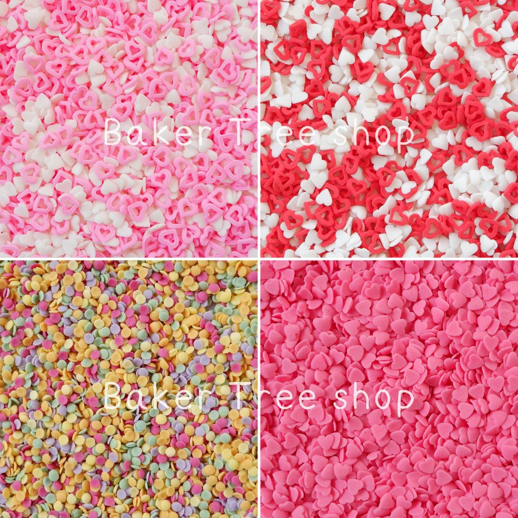 สปริงเคิลน้ำตาล สำหรับโรย หรือ ตกแต่งขนม 25/50/100 กรัม (Confetti Sprinkles for cake decoration) - รูปที่ 7