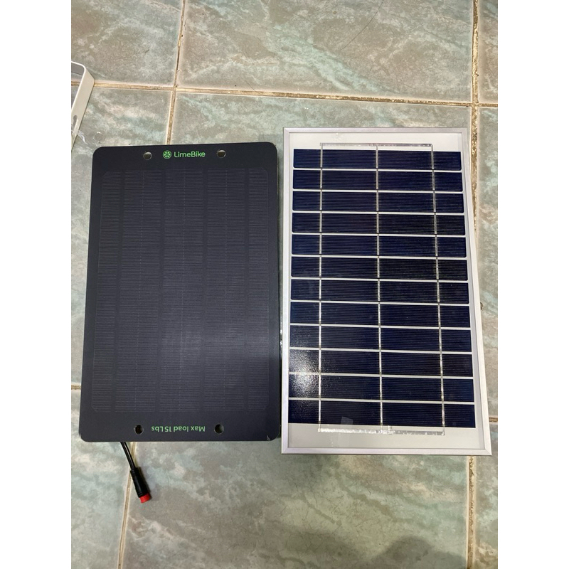 แผงโซล่าเซลล์ 6v 6w(สาย30cm) และ 6v 10w(สาย4m+ชุดขาตั้งแต่ไม่มีน๊อตยึด)