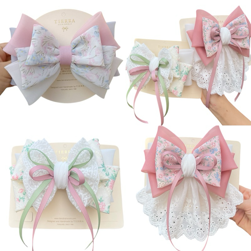 #กิ๊บติดผมลูกไม้#โบว์ติดผม