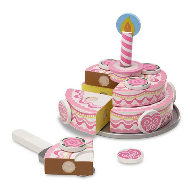 Melissa&Doug Triple Layer Party Cake ชุดแต่งหน้าเค้ก Melissa & Doug Triple-Layer Party Cake