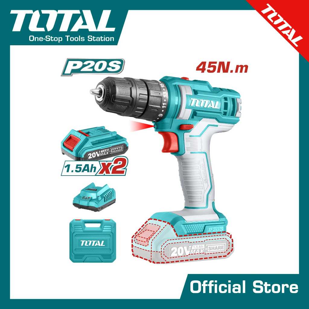 TOTAL สว่านแบตเตอรี่ไร้สาย20V. #TDLI20028