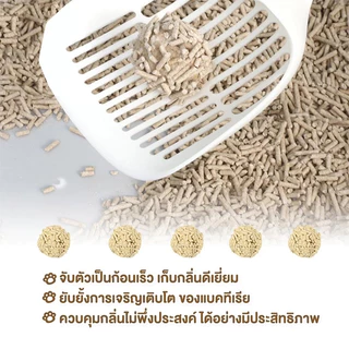 ทรายแมวเต้าหู้ 5L (4ถุง)ทรายเต้าหู้ ผลิตจากกากถั่วเหลืองธรรมชาติ TLC