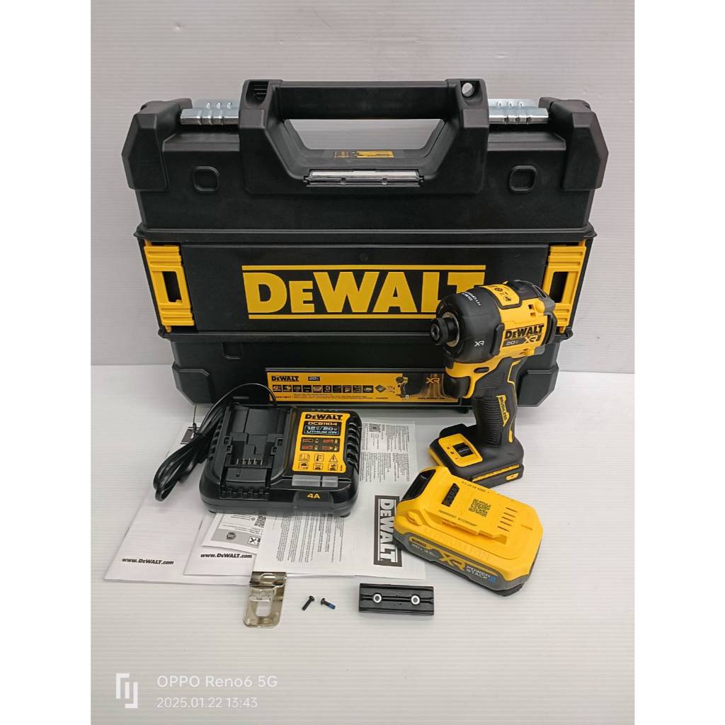 DEWALT ไขควงกระแทกไร้สาย 20V รุ่น DCF870S1T-B1 Motor brushless รับประกัน 3ปี ของแท้100%