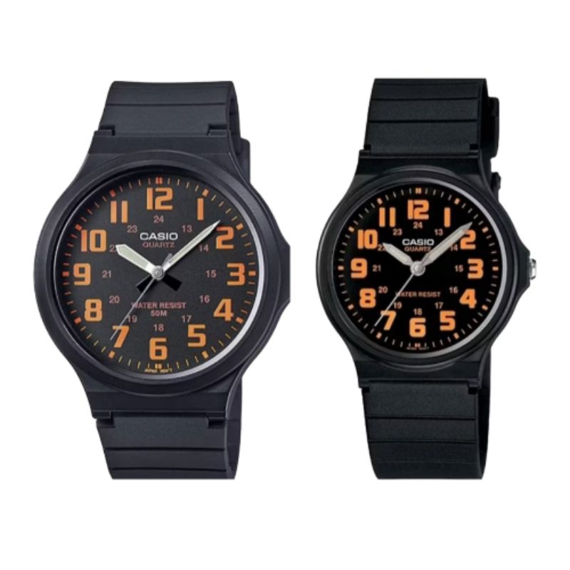 CASIOนาฬิกาคู่รุ่น MW-240-4MQ-71-4สายเรซิ่นของแท้รับประกัน 1ปี