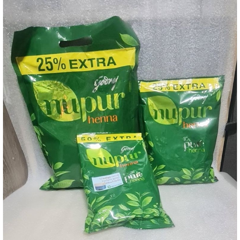เฮนน่า150กรัม/500กรัมhenna nuper godrej120+30 g.400+100ก.สีย้อมจากธรรมชาติ