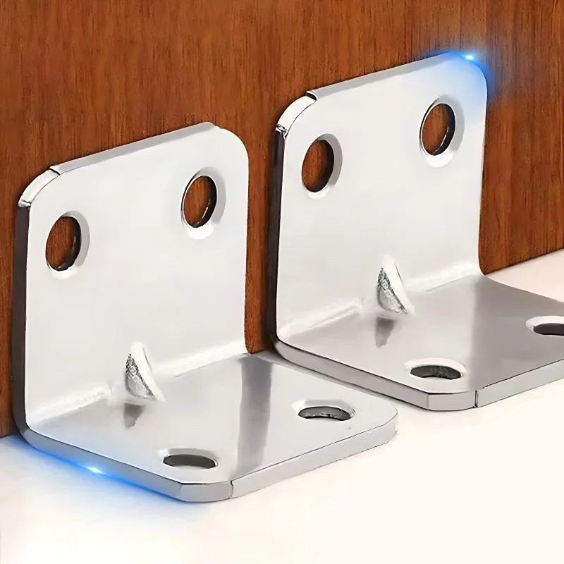 COD ข้อต่อสแตนเลส 90 องศา  (หน้ากว้าง) กันสนิม เหล็กฉากรับชั้น ฉากรับชั้นวางของ เหล็กตัวแอล เหล็กติดเฟอร์นิเจอร์ ฉากยึด