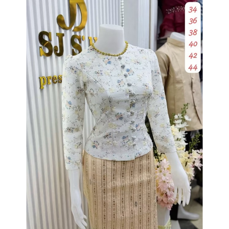 ผ้า Cotton ไทยแท้ใส่ไปทำบุญ พร้อมส่ง
