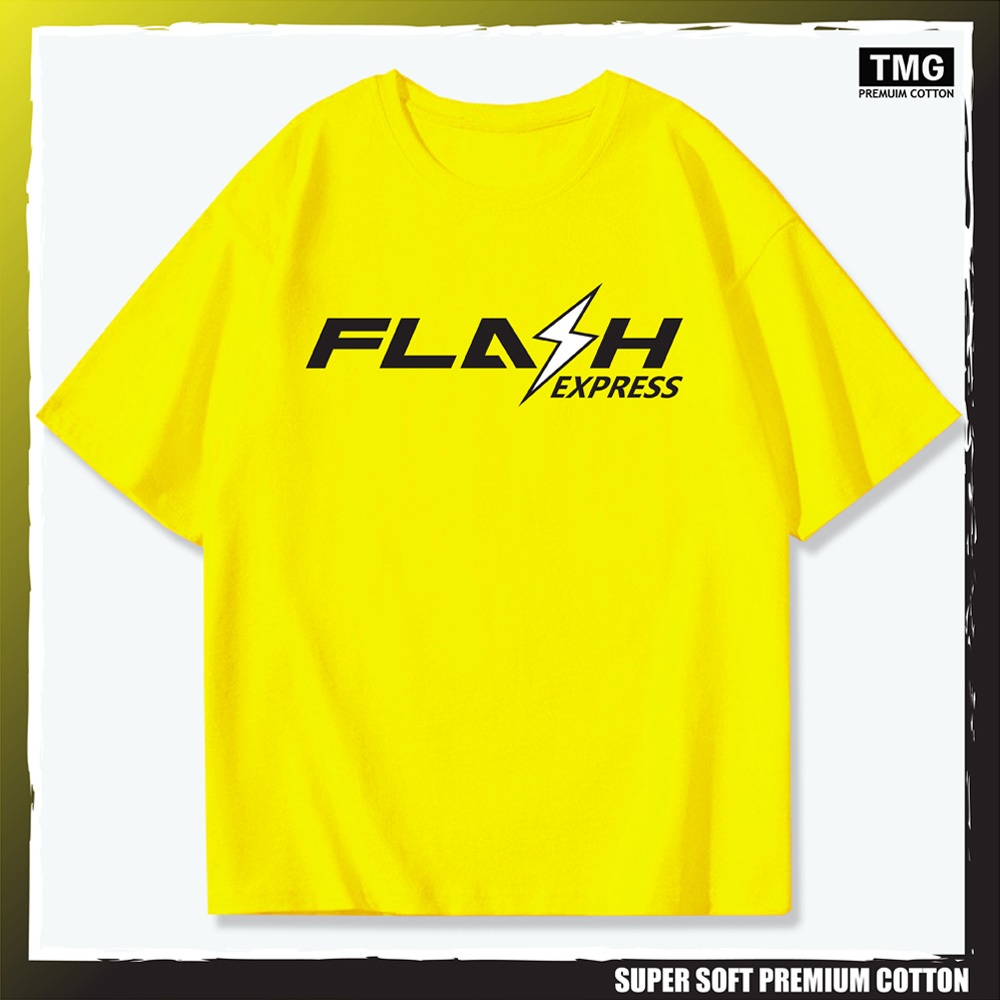 เสื้อยืดคอกลม Flash Express เนื้อผ้า Cotton100 เกรดพรีเมี่ยม