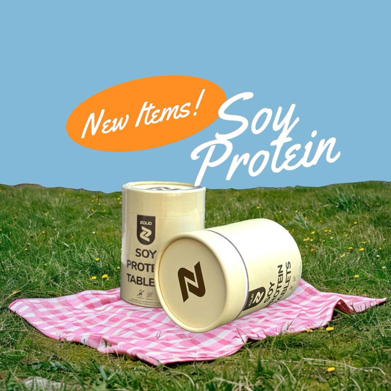โปรตีนถั่วเหลือง Soy Protein Isolate โปรตีนพืช ชนิดเม็ด แบรนด์ Zolid
