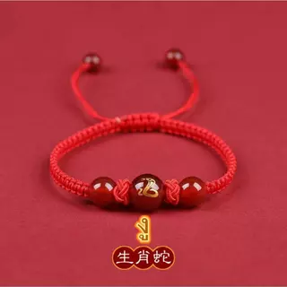 【พร้อมส่ง-ราคาดี】สร้อยข้อมือปีงูจีน 2025 เชือกแดงนำโชค เทศกาลตรุษจีนปีงู สร้อยข้อมือนำโชค 12 นักษัตรจีน ส่งจากไทย