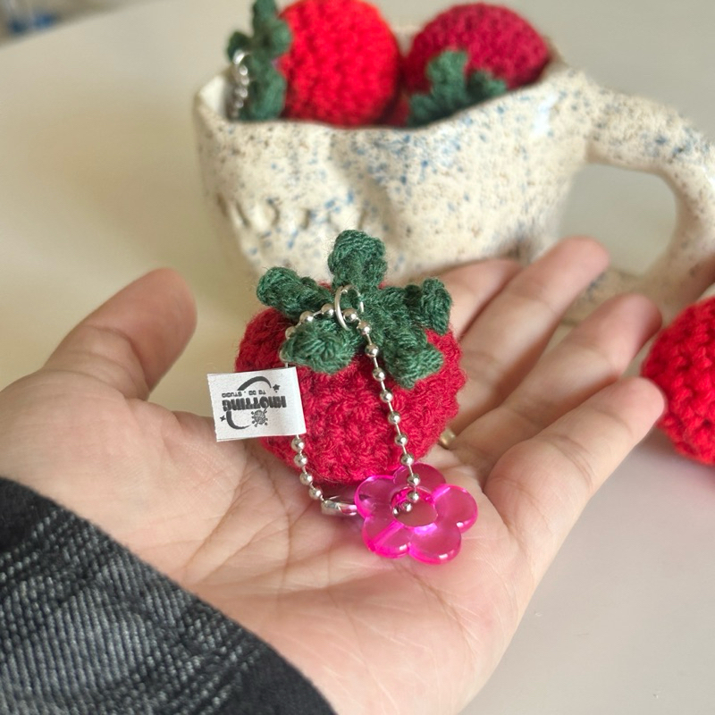 mini tomato keychain🍅 : พวงกุญแจมินิมะเขือเทศ ของขวัญ ของแจก ปัจฉิม