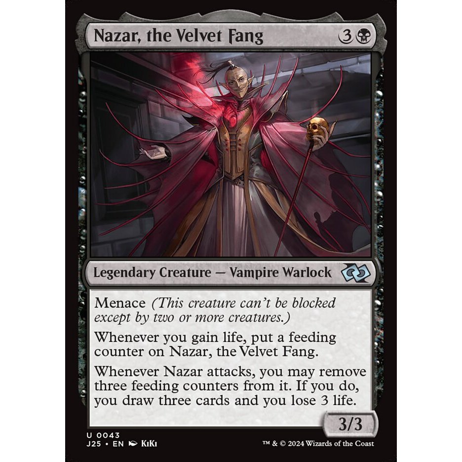 Nazar, the Velvet Fang J25 Foundations Jumpstart การ์ด Magic the Gathering [MTG] ของแท้