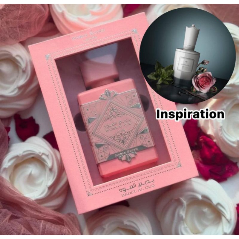 BADE'E AL OUD NOBLE BLUSH EDP BY Lattafa 100ML มาใหม่ล่าสุด (กล่องชมพู)