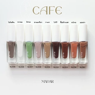 ยาทาเล็บสี Cafe คาเฟ่ สีเจลไม่ต้องอบ สวยละมุน Madar Nail Glow ขนาด 7 ml.