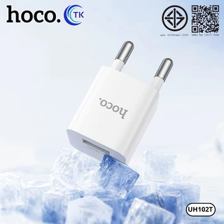 อะแดปเตอร์ หัวชาร์จ 1 พอร์ต USB-A ปลั๊กหัวกลม จ่ายไฟสูงสุด 5V-1.0A ขนาดพกพา HOCO UH102T
