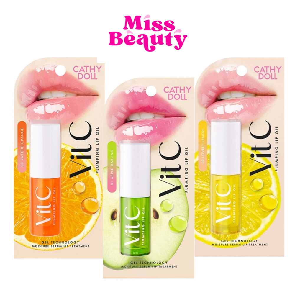 CATHY DOLL Vit C Plumping Lip Oil เคที่ดอลล์ วิตซี พลัมปิ้ง ลิป ออยล์ 2.4 กรัม
