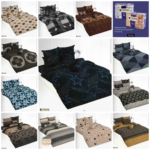 เครื่องนอนโตโต้ TOTO ครบชุด ปู+นวม 3.5 5 6 ฟุต นวม 60x97 90x97 นิ้ว Graphic4 TT817 TT815 TT817 TT813