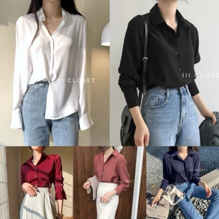 เสื้อเชิ้ต llI All Size lll IT022 เสื้อเชิ้ต คอปก แขนยาว มีมากกว่า 20 สี รุ่นยอดฮิต ทรงคลาสสิค ผ้าไหมอิตาลีอย่างดี