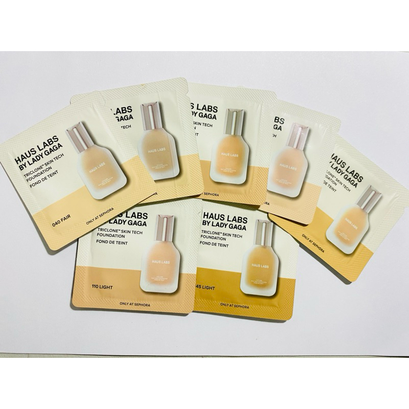 HAUS LABS โดย LADY GAGA Triclone Skin Tech Medium Coverage Foundation 1 ml(ซอง) ของแท้ %