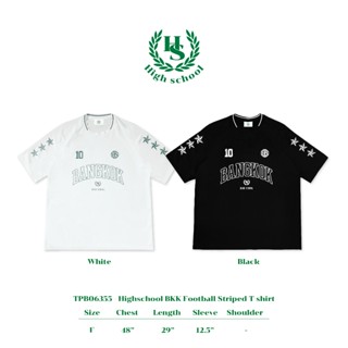 Highschool - TPB06355 เสื้อยืดไฮสคูลลายริ้ว BKK Football