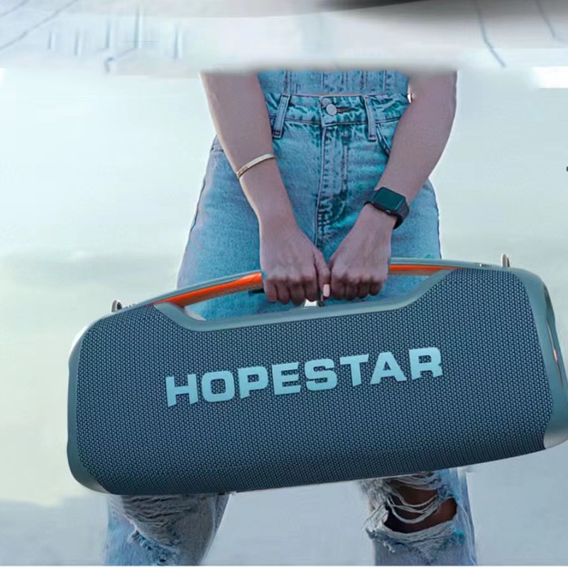 HOPESTAR-A60 ลำโพงบลูทูธไร้สายกำลังสูง 100W ลำโพงพกพากันน้ำสำหรับกลางแจ้ง พกพาสะดวก มีสายคล้องไหล่