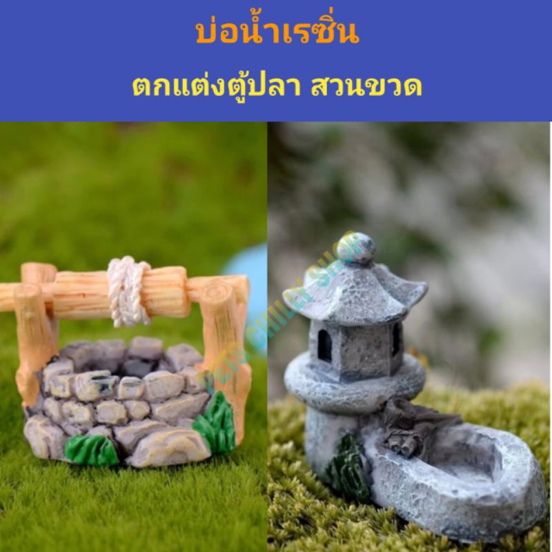 บ่อน้ำเรซิ่น ตกแต่งตู้ปลา สวนขวด
