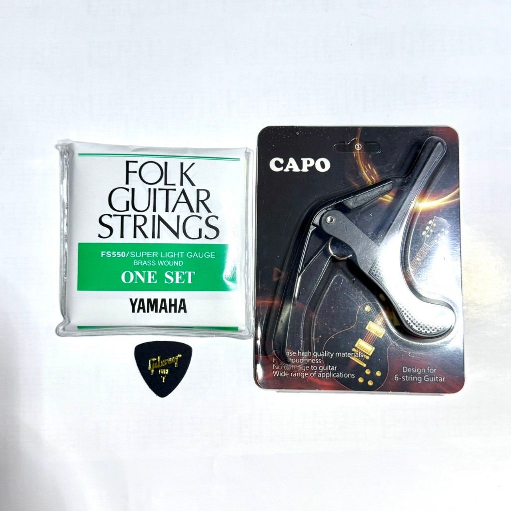 SET สายกีตาร์โปร่ง YAMAHA 10/47และ คาโป้เหล็ก เซตคู่คุณภาพ พร้อมจัดส่ง
