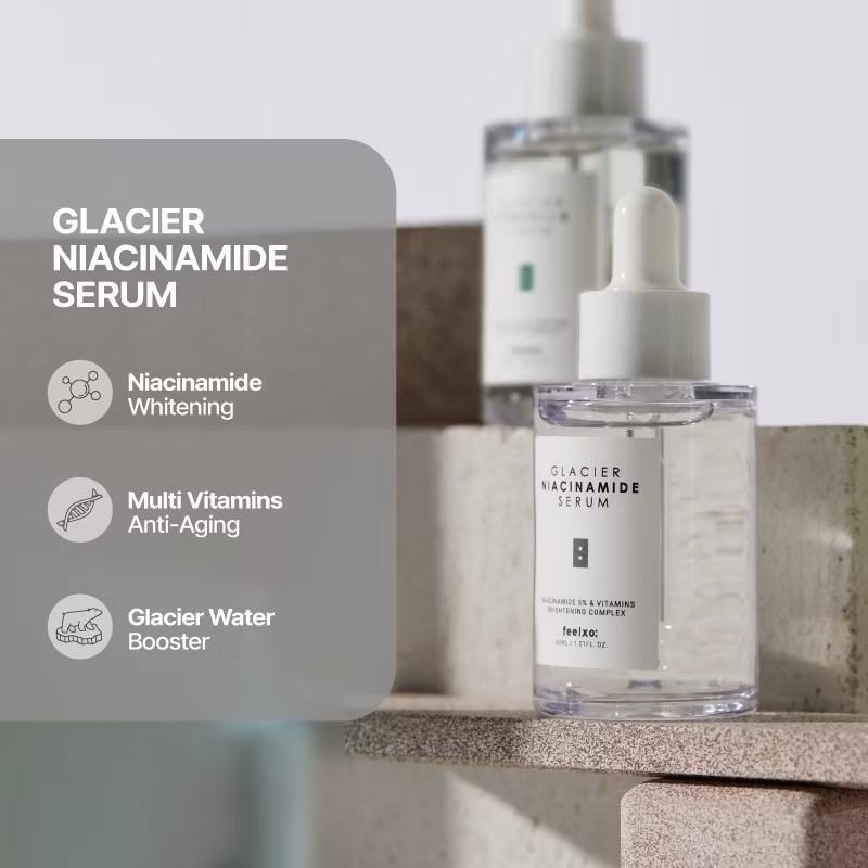 Feelxo Glacier Niacinamide Serum 30ml. เพิ่มความชุ่มชื่น ผิวหน้ากระจ่างใส