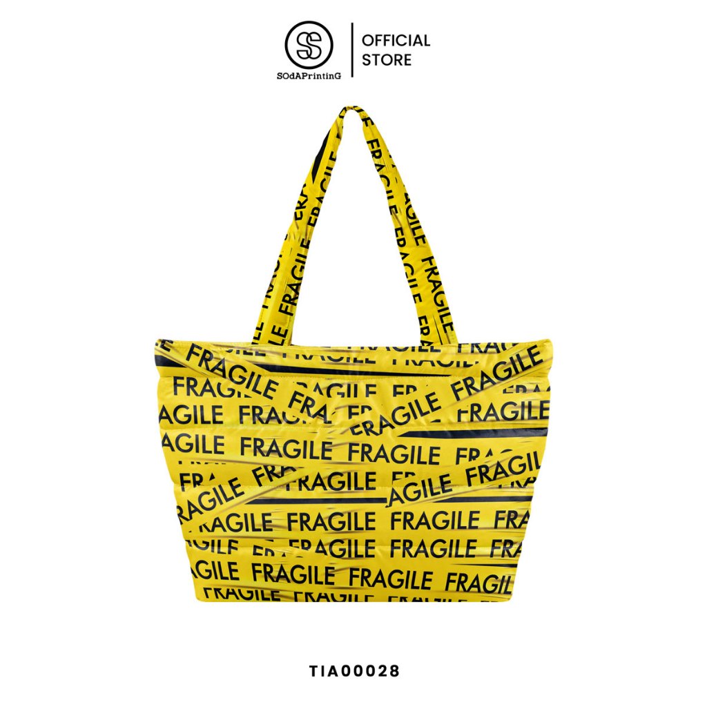 กระเป๋า Fluffy Shopper Tote Bag Masking Tape Collection📦 รหัส TIA00028-TIA00029 #SOdAPrintinG