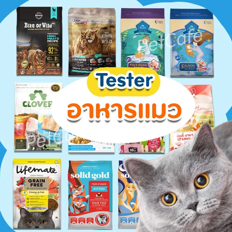 🔥อาหารแมว🔥ขนาดทดลอง ถุงTester ทุกสูตร ทุกยี่ห้อ ซื้อครบโปรแจกฟรี ตามโปรโมชั่น