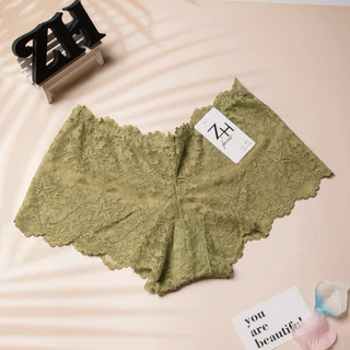 ZH.304 กางเกงชั้นในผู้หญิงขาสั้นลูกไม้ทั้งตัว สินค้าพร้อมส่ง