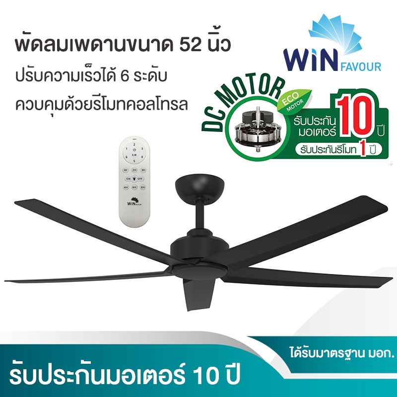 ถูกที่สุด พัดลมเพดาน รุ่น DC79(สีดำด้าน) พร้อมรีโมท ขนาด 52 นิ้ว ของใหม่